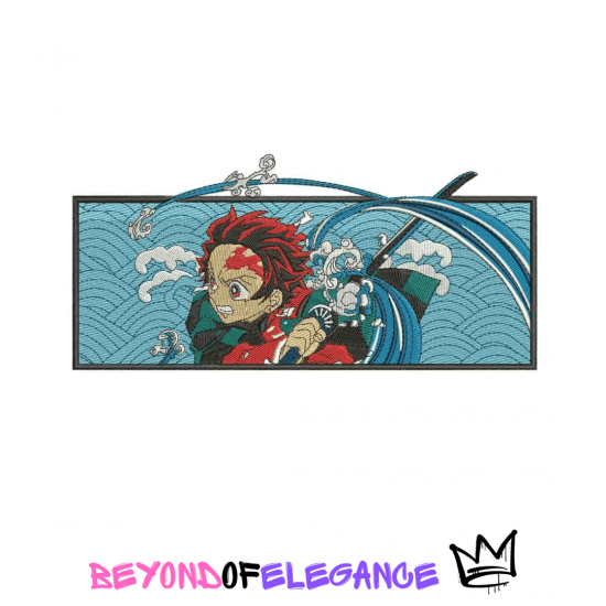 Anime Embroidery Design, Demon Slayer Embroidery, Anime inspired