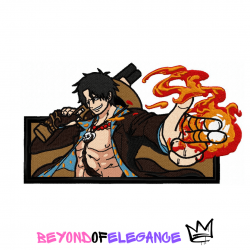 Anime Embroidery Design, One Piece Embroidery, Anime inspired